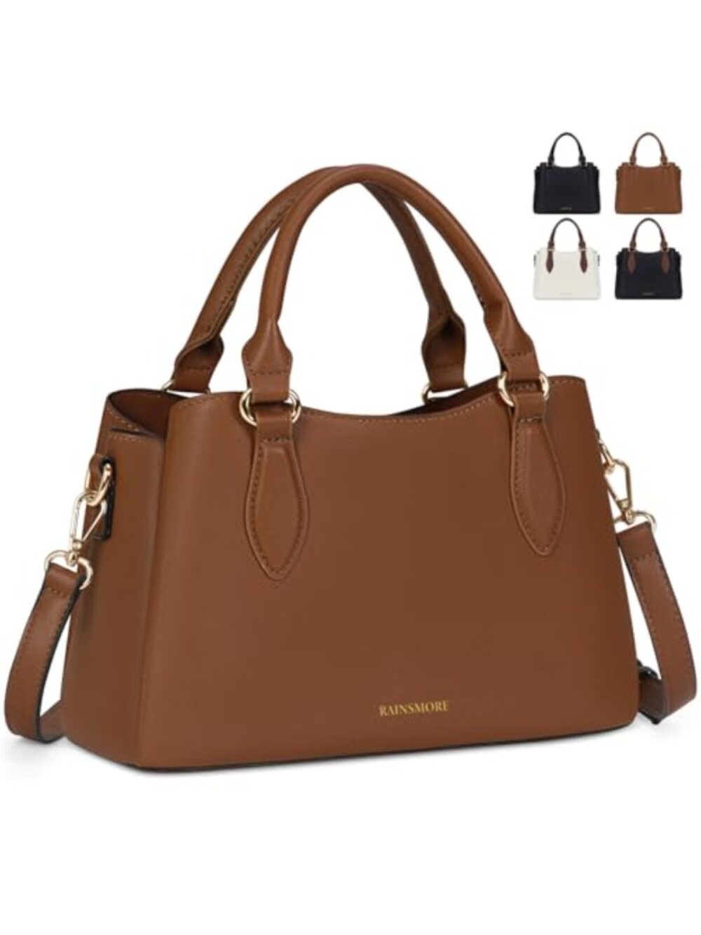 Women's Waterproof PU Leather Satchel Top Handle Handbag Purse